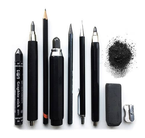 গ্রাফাইট পেন্সিল vs চারকোল পেন্সিল 2 how to draw with graphite pencil1