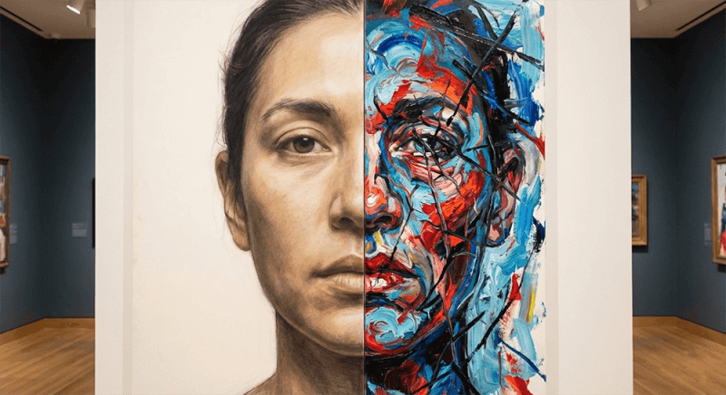 Abstract portrait emotional psychology art